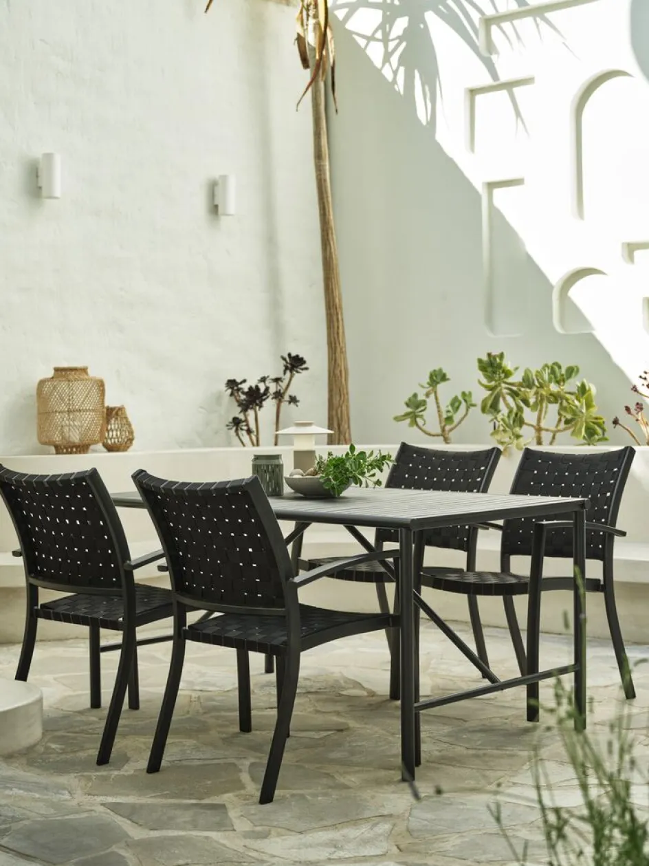 VIERLITable de jardin VIERLI l90xL149 noir-JYSK Clearance
