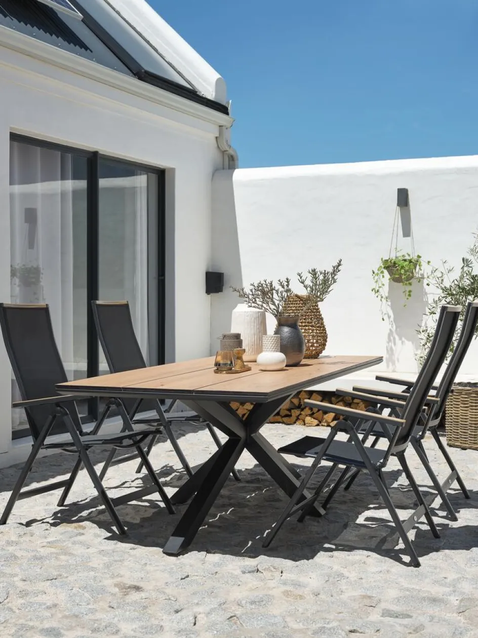 YPNASTED + BREDSTENYPNASTED L215 table naturel + 4 BREDSTEN chaises noir-JUTLANDIA Discount
