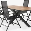 YPNASTED + LOMMAYPNASTED L215 table naturel + 4 LOMMA chaises noir-JUTLANDIA Discount